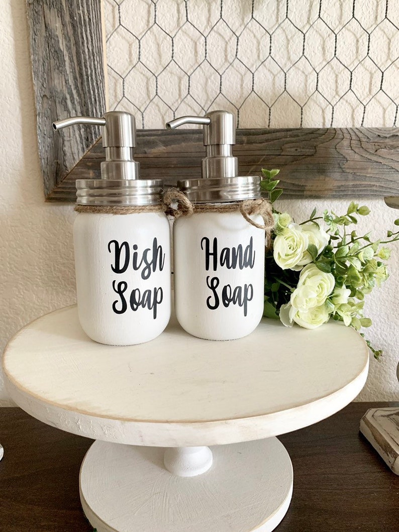 Farmhouse Kitchen Decor Farmhouse Soap Dispenser Dish Soap