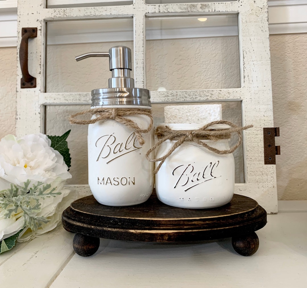 03133 Mason Jar Soap Dispenser & Tray - Beck's Country Store