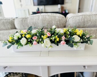 Dining Room Table Spring Floral Centerpiece | Artificial Flower