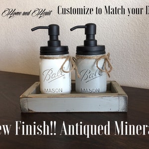 Soap and Lotion Dispenser Set, Rustic Kitchen Bronze, Farmhouse Mason Jar Kitchen Decor, Mason Jar Soap Dispenser, Dish soap and Lotion