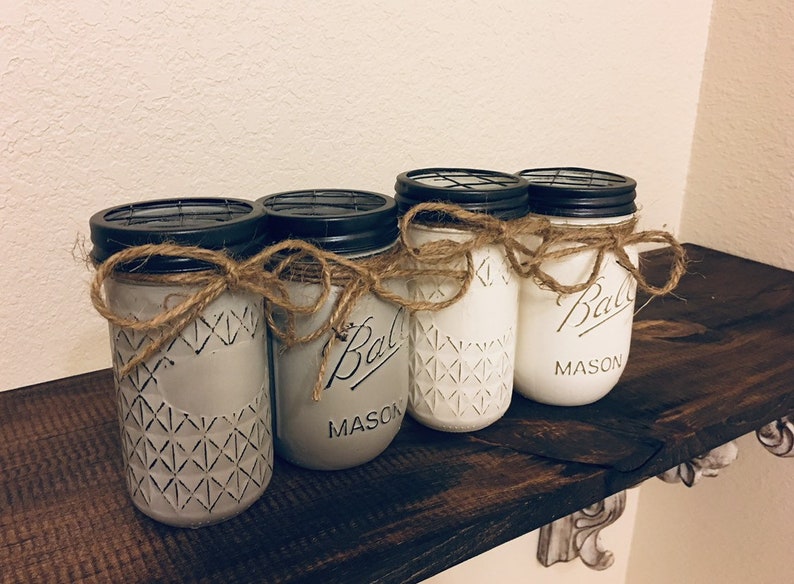 Farmhouse Bathroom Add on Rustic Toothbrush Holder Mason Jar Toothbrush Holder Bathroom Storage Toothbrush Holders