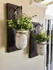 Farmhouse Decor Sconce Set of 2 or Single, Wall Hanging Jar Sconces, Mason Jars Planter Rustic Decorations, Planters With Greenery, Flowers 