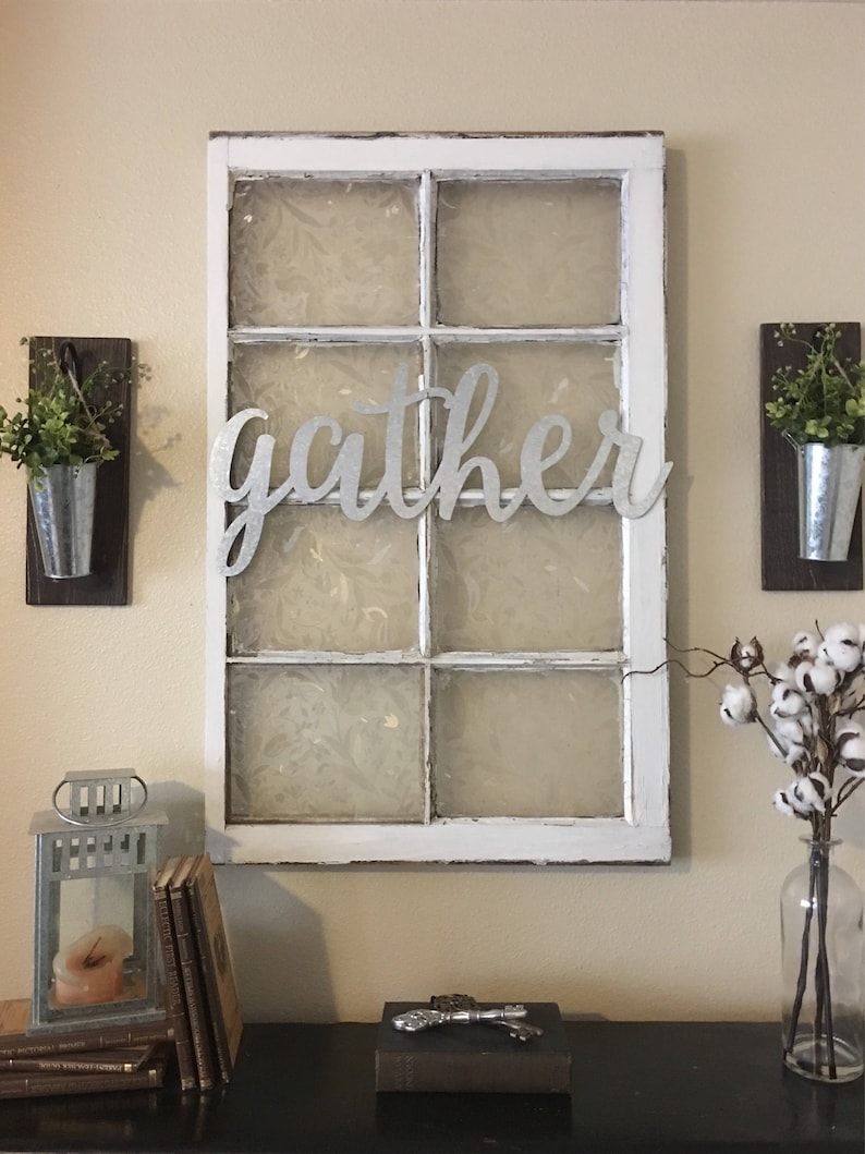Metal Gather Sign Gallery Wall Decor Gather Home Decor Etsy