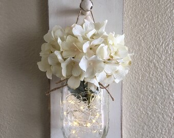 Home Decor, Mason Jar Sconces, Mason Jar Decor, Farmhouse Wall Decor, Rustic Wall Decor, Home Decor, Farmhouse Living Room Decor, Sconce