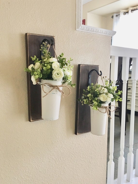 Farmhouse Living Room Decor Hanging Planter With Greenery or - Etsy