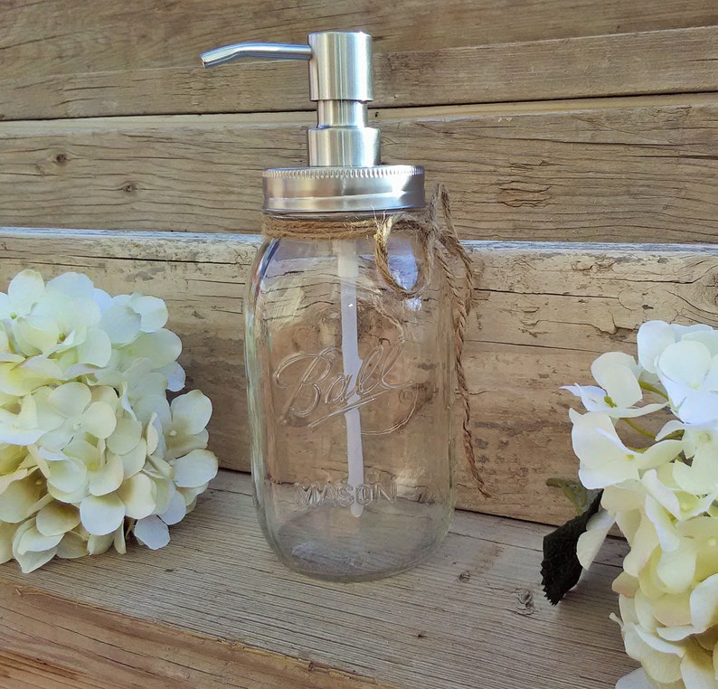 Lotion Dispenser Quart Mason Jar Lotion Dispenser Rustic Etsy