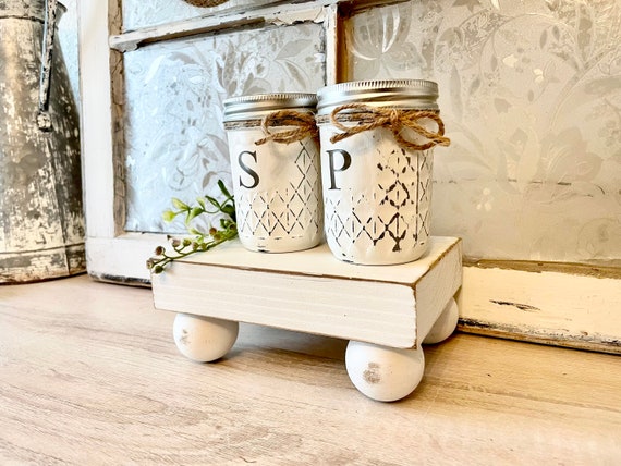 Mason Jar Farmhouse Salt and Pepper Shakers-Rustic Farmhouse