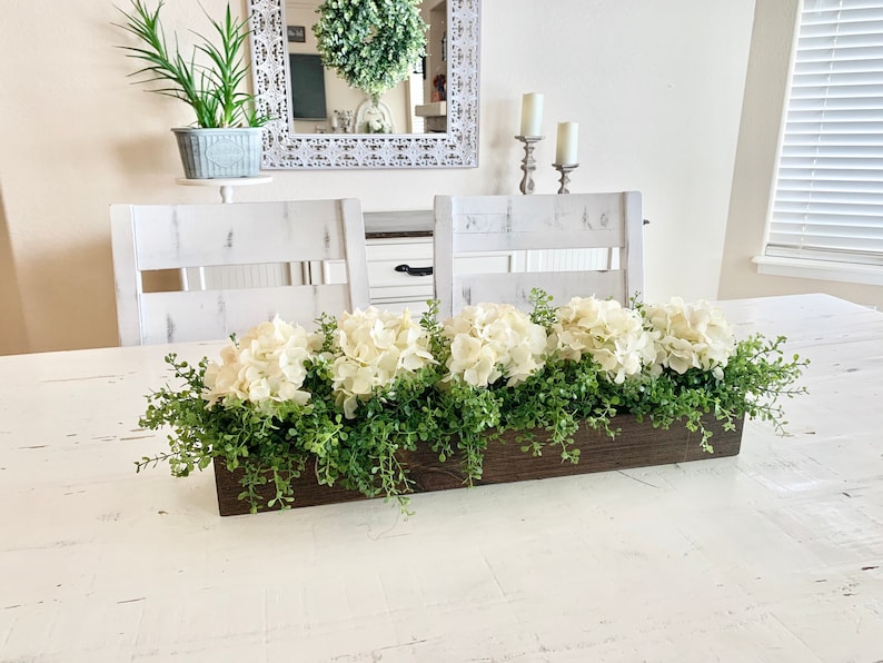 low kitchen table centerpiece