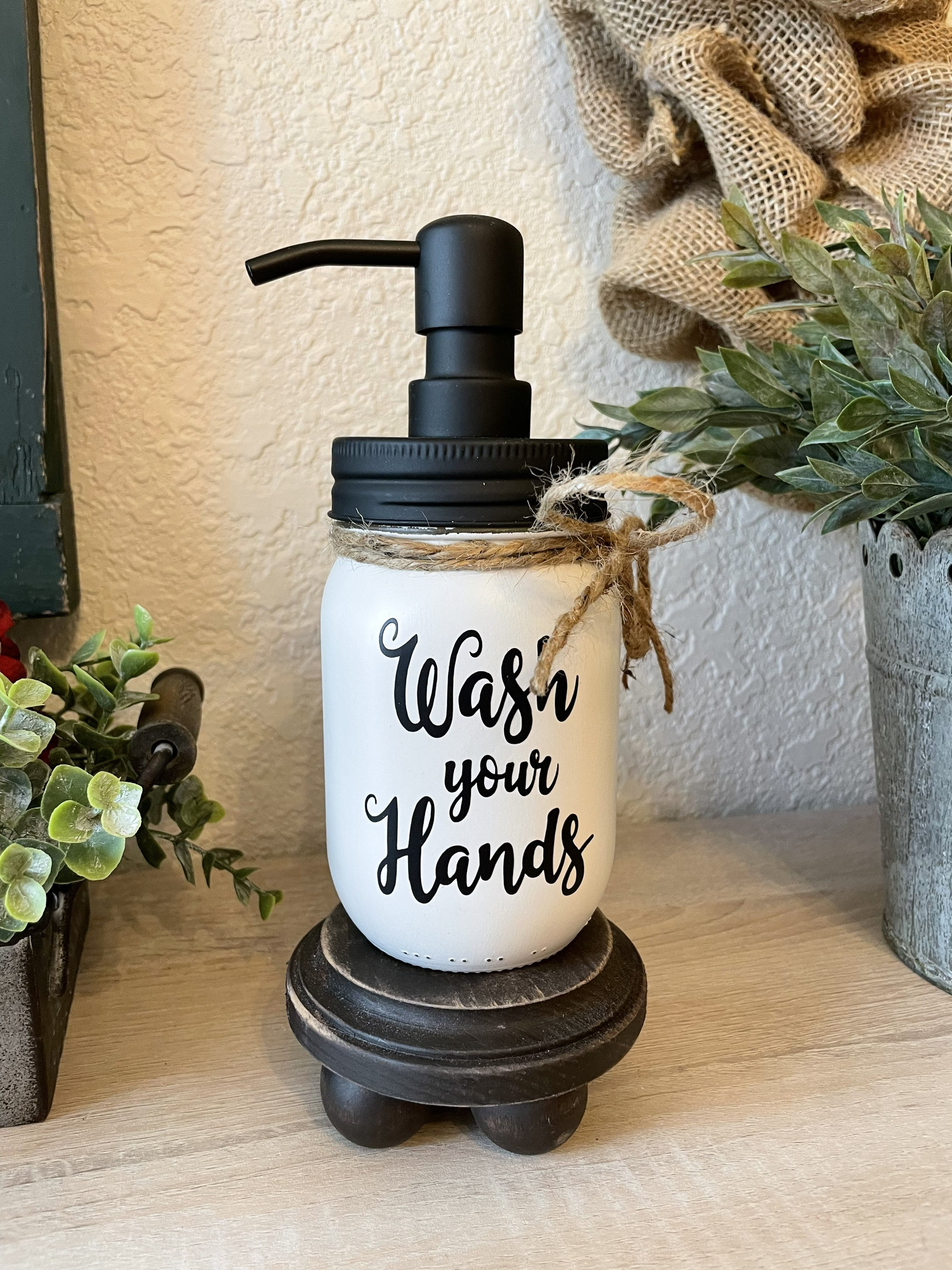 Farmhouse outlet soap dispenser