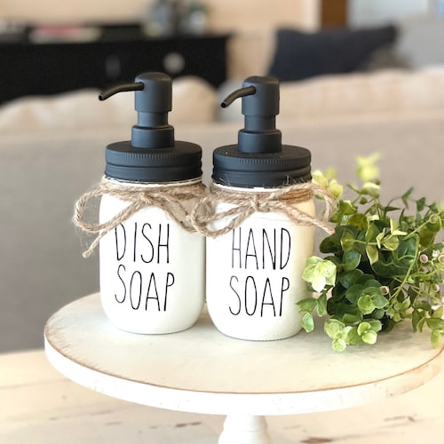 Farmhouse Kitchen Decor Dunn Style Dish Soap Dispenser Hand Etsy