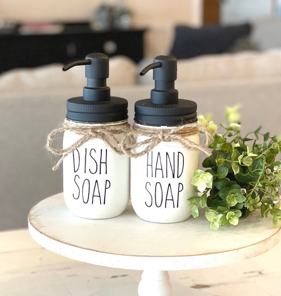 Farmhouse Kitchen Decor, Farmhouse Soap Dispenser, Dish Soap