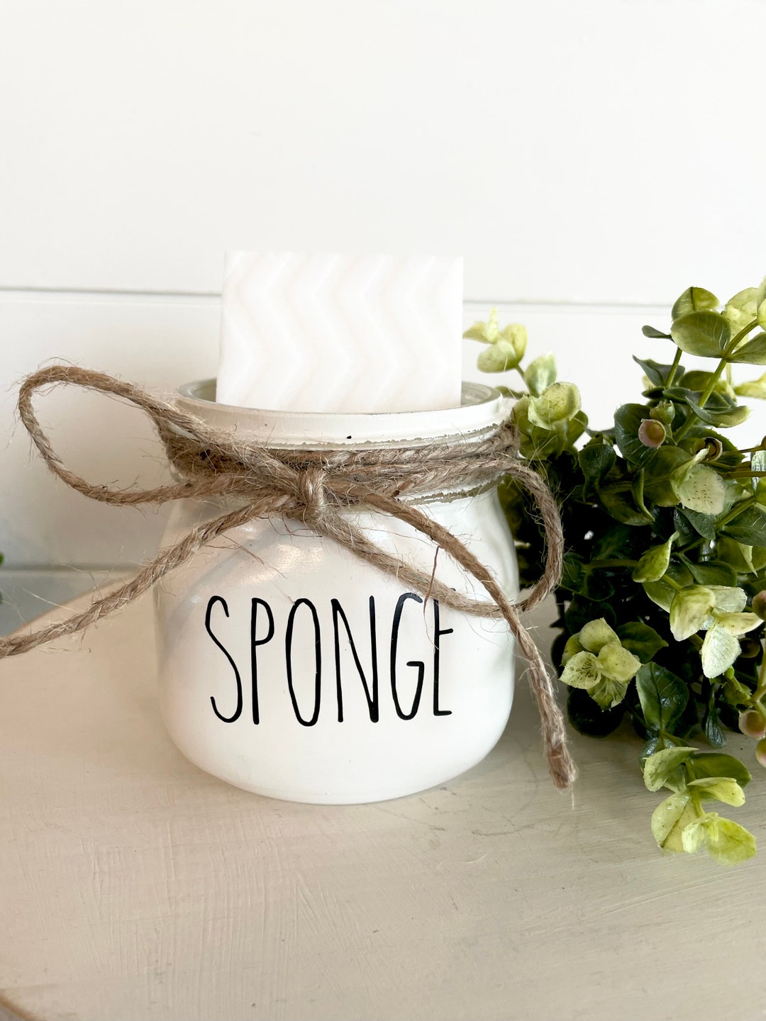 Farmhouse Sponge Holder Handmade Dunn Style Font Farmhouse Kitchen