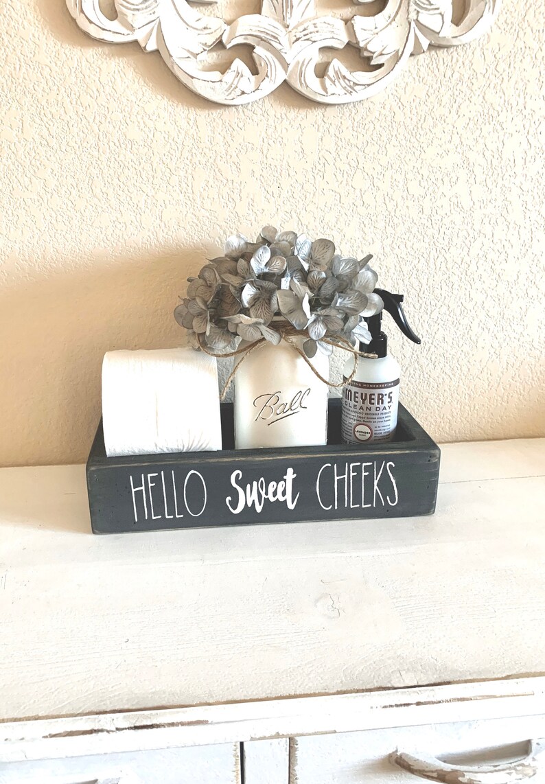 Hello Sweet Cheeks Wood Toilet Tank Box Bathroom Humor for Etsy