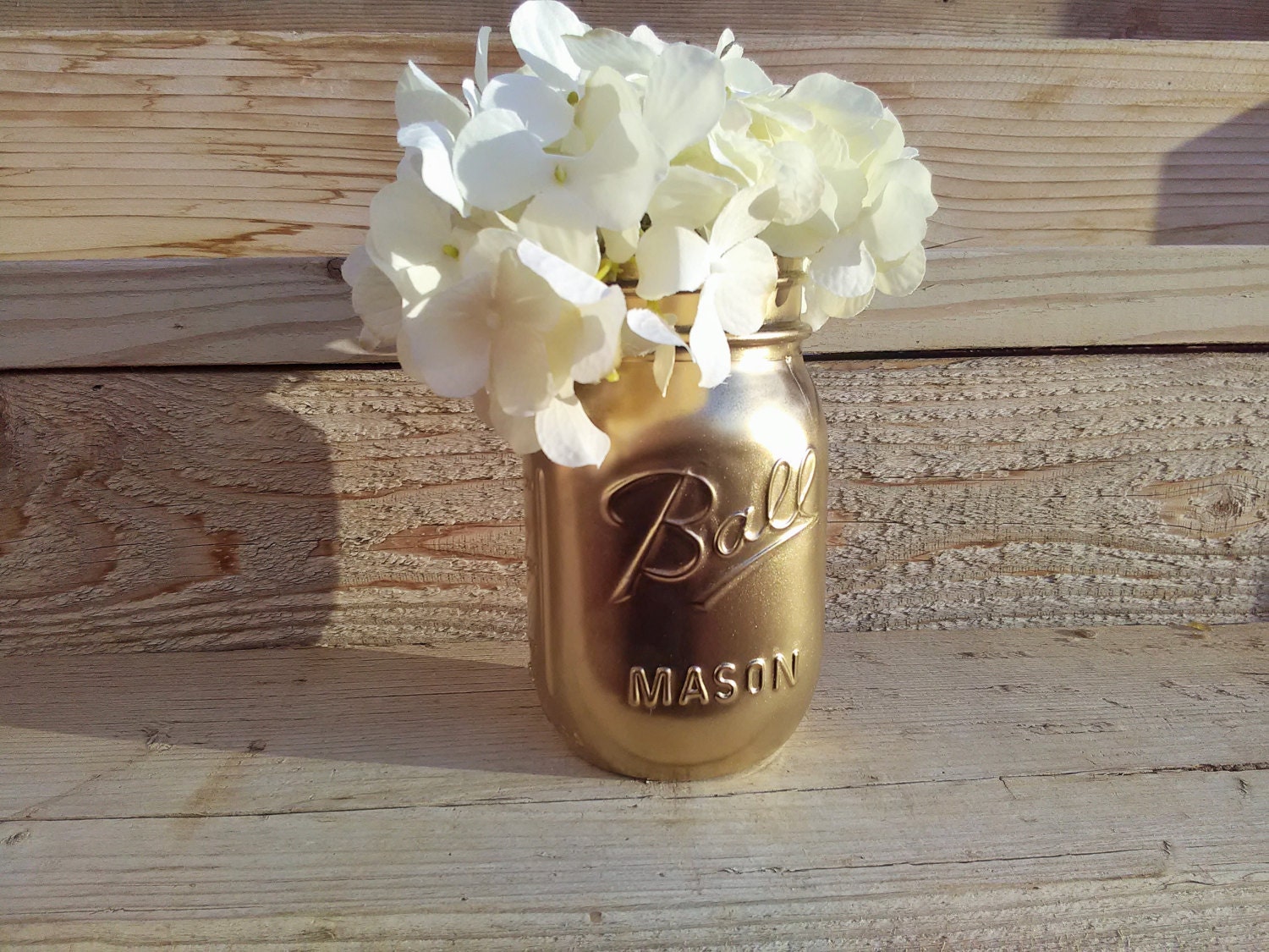 Gold Vases Gold Mason Jars Gold Wedding Decor Gold Shower Etsy
