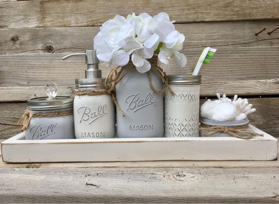 Mason Jar Bathroom Storage & Accessories - Mason Jar Crafts Love