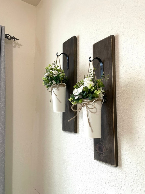 Wall Vase Planter With Greenery or Flowers Farmhouse -