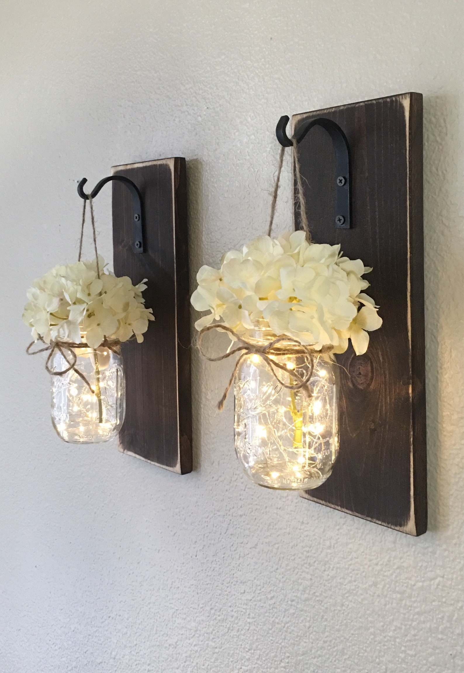 Set of Mason Jar Wall Sconces Mason Jar Sconce Mason Jar Etsy