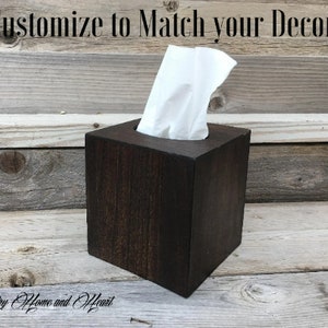 Creative Co-Op Bless You Tissue Box Aus Holz & Zinn – 15,2 Cm, Mit Herzdesign