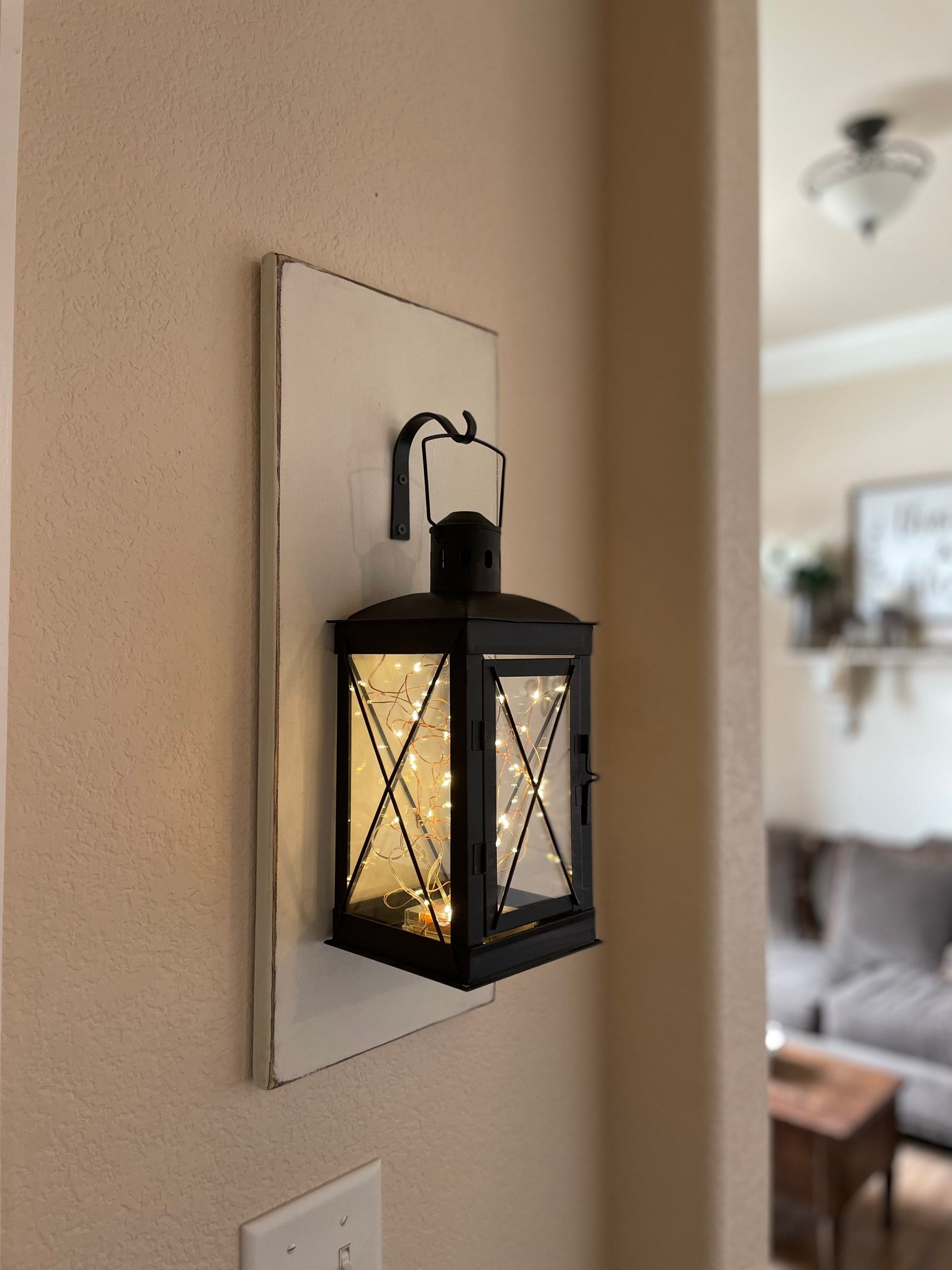 Interior lantern on sale wall sconce
