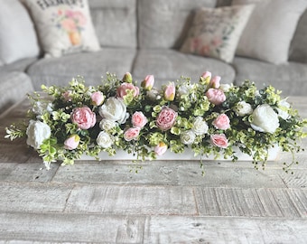 Farmhouse Decor, Farmhouse Floral Arrangement, Dining Table Centerpiece, Farmhouse Kitchen Decorations, Rustic Farmhouse Centerpiece