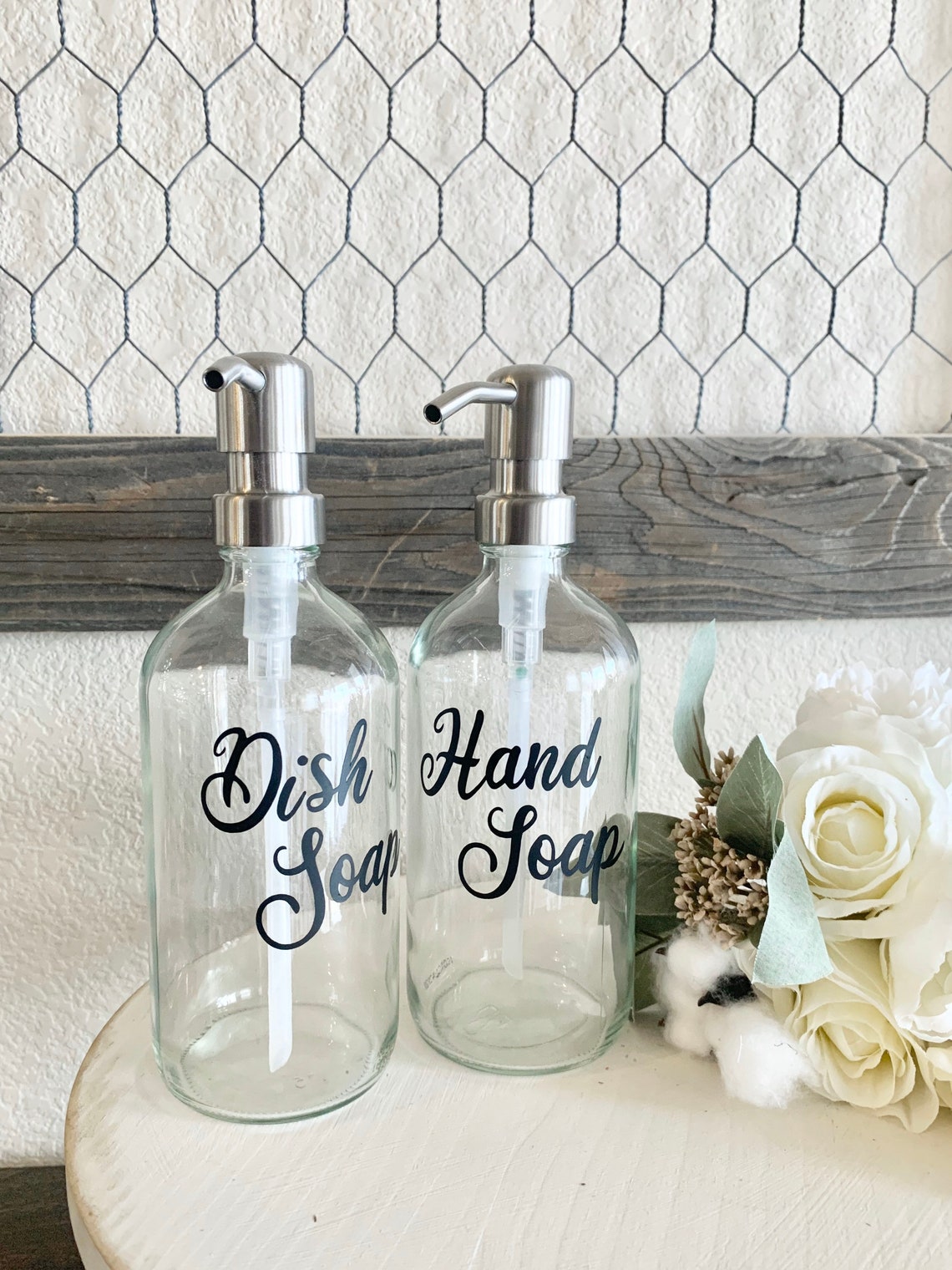 Kitchen Soap Dispenser Farmhouse Kitchen Decor Dish Soap Etsy