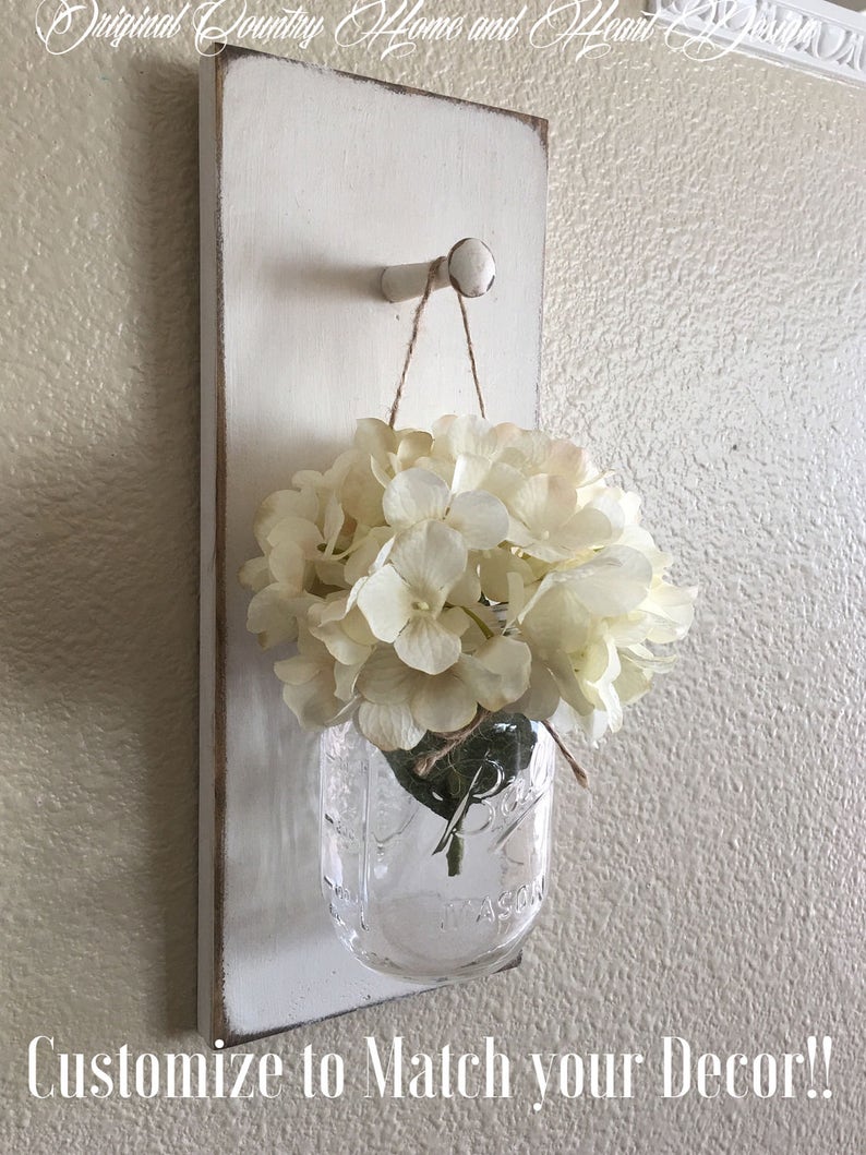 Home Decor, Mason Jar Sconces, Mason Jar Decor, Farmhouse Wall Decor, Rustic Wall Decor, Home Decor, Farmhouse Living Room Decor, Sconce image 10