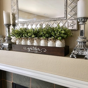Handmade Mason Jar Centerpiece: Rustic Farmhouse Table Decor