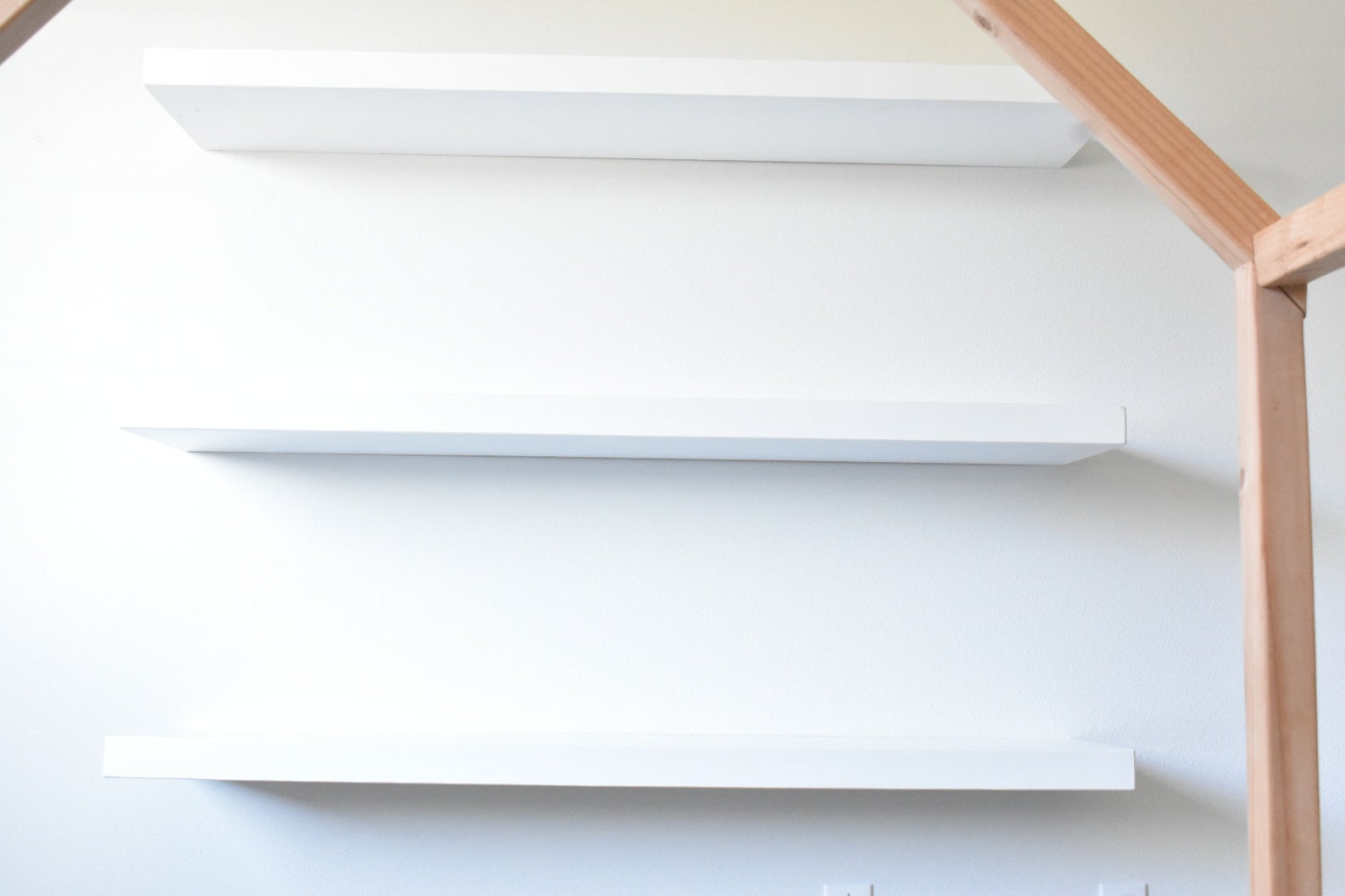 White Floating Shelves with Bracket White Floating Shelf Etsy