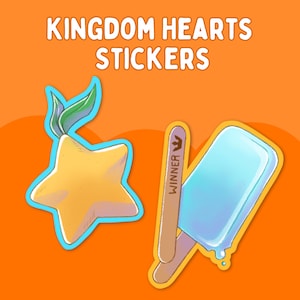 Kingdom Hearts Stickers | Sea Salt Ice Cream | Paopu Fruit