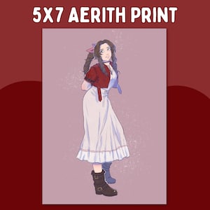 Final Fantasy 7 Aerith 5x7 Inch Print