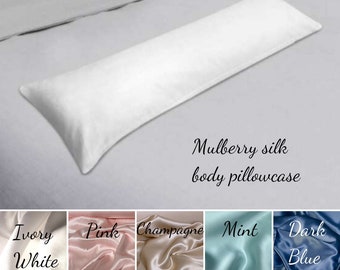 Mulberry silk Body pillowcase 100% silk 22momme silk lumbar pillow cover handmade and designed in Australia