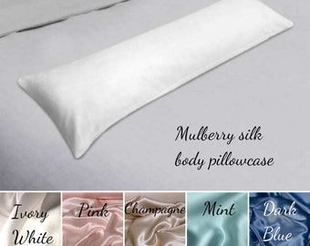 Mulberry silk Body pillowcase 100% silk 22momme silk lumbar pillow cover  handmade and designed in Australia