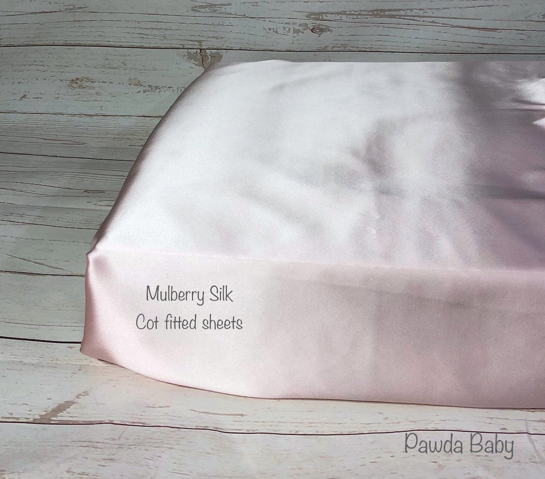 100 Mulberry Silk Cot Mini Crib Fitted Sheet With Mesh Etsy