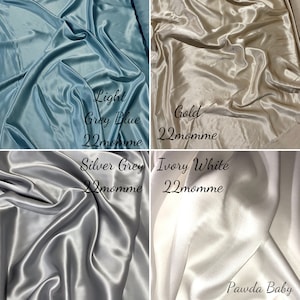 100% Mulberry silk fabric 22 momme silk 114cm wide by the metre, mulberry silk by the yard