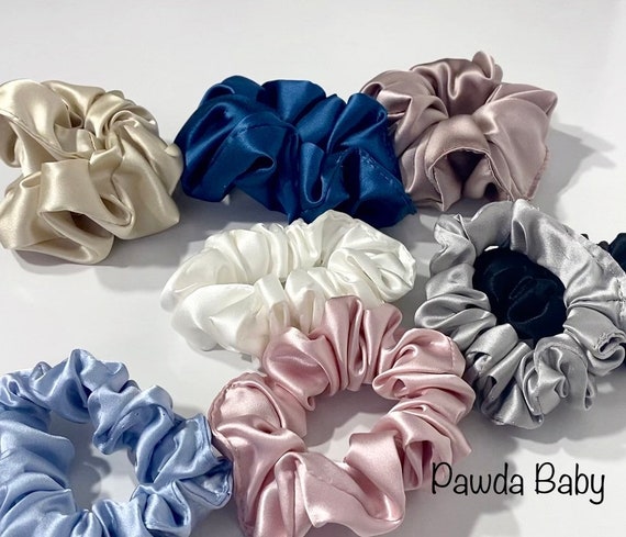 3 Pack 100% Pure Mulberry Silk Scrunchie Set With Organza  display picture 1