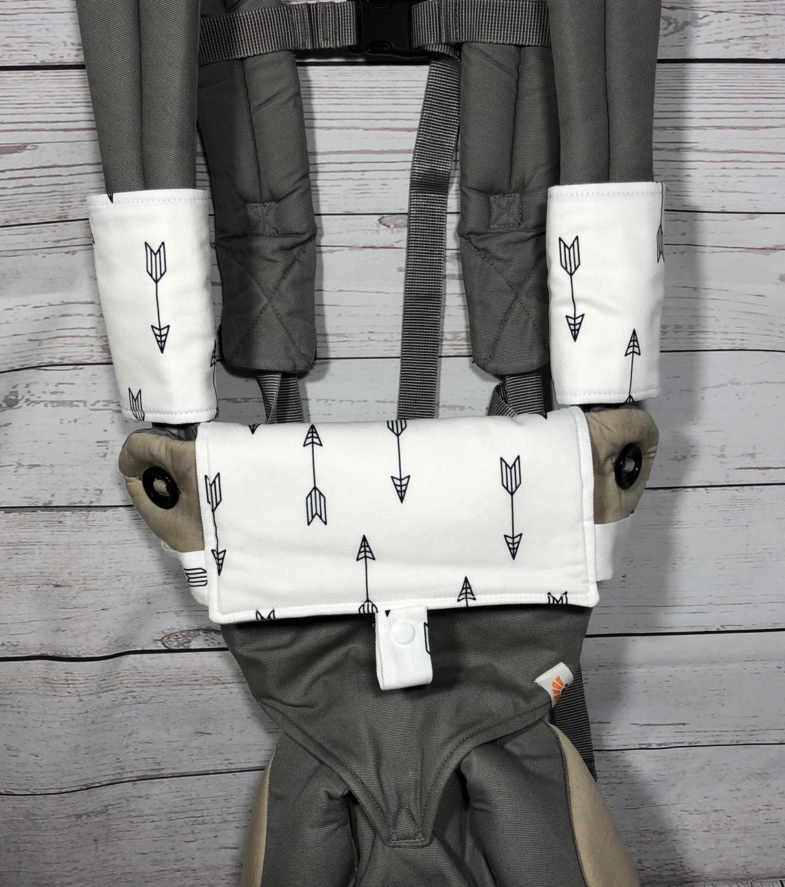 Ergo 360 drool pads bib teething pads in white with black Etsy