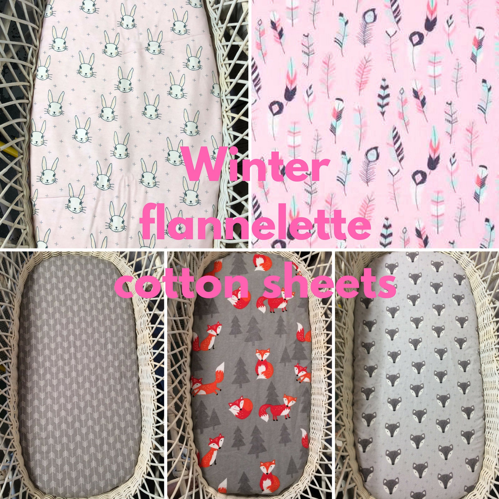 flannelette bassinet sheet