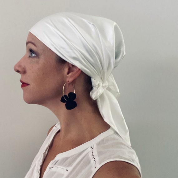 Foulard carré ou rectangulaire en soie de mûrier bandeau turban wrap  écharpe de sommeil en 100% soie de mûrier 22 momme pliez-le à votre façon -   France