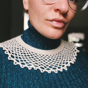 PDF Download: Lacy Crocheted RBG Collar image 1