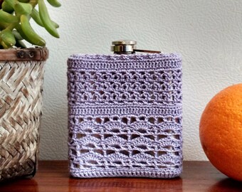 CROCHET PATTERN PDF Instant Download . Summer Fun Crocheted Flask Cozy