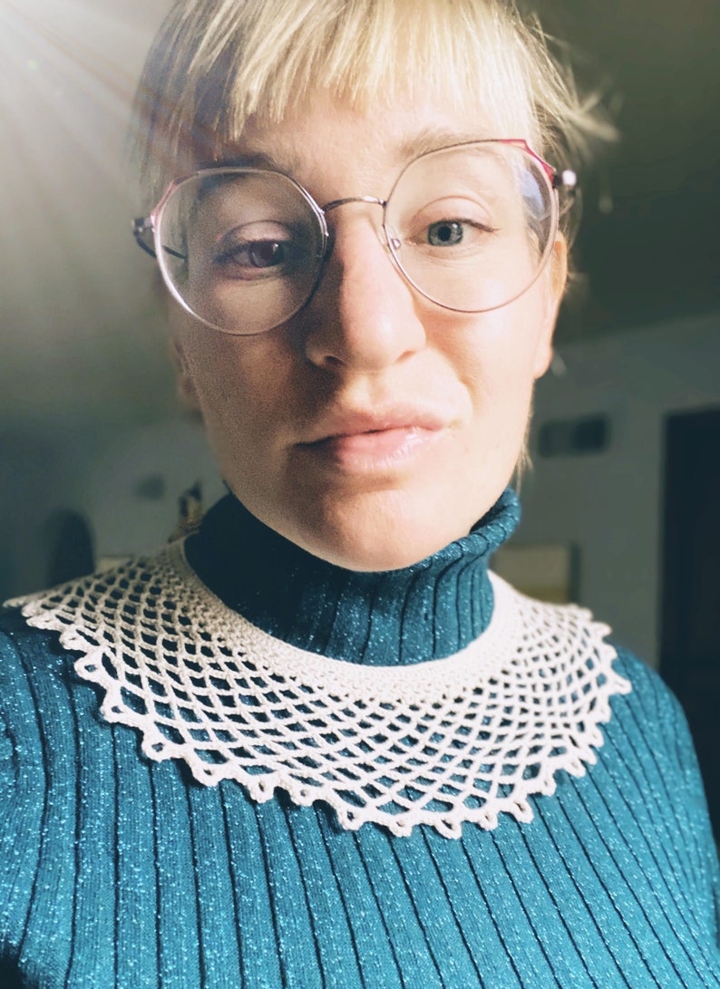 PDF Download: Lacy Crocheted RBG Collar image 5