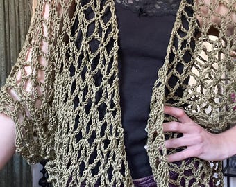 Gehäkelte Lotus Lace Cardigan Muster | * PDF-Datei Sofortiger digitaler Download | Sommer Mesh | Damen Stil
