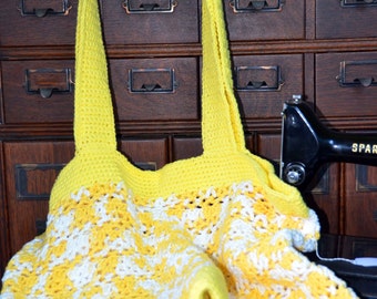 Varigated Yellow Beach Bag