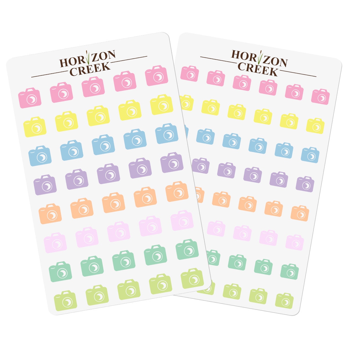 2 Sheet Set of Camera Stickers, Photo Stickers, Blog Stickers, Filming ...