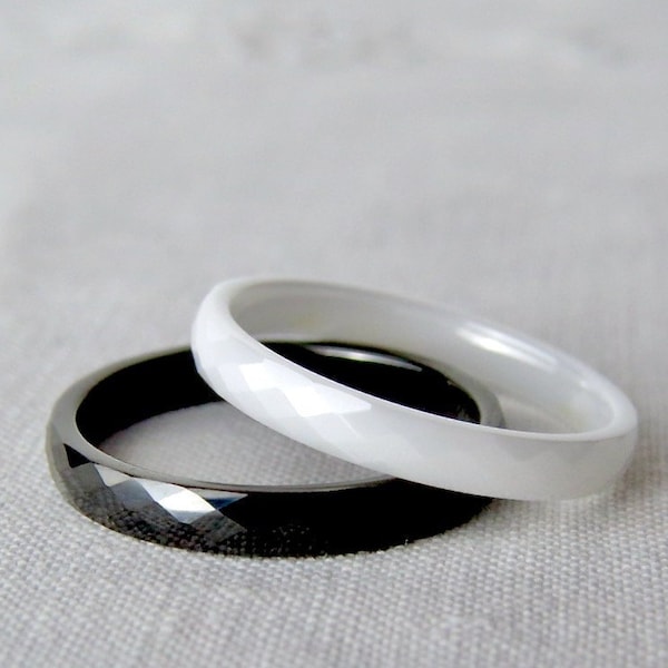 Black and White Ring - Etsy