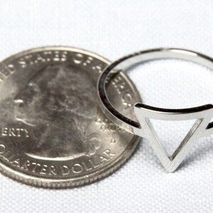 Simple Open Triangle Ring, Gold and Silver Rings, Delicate, SIZES 6, 7 ...