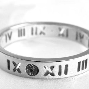 SALE! Roman Numeral Ring, Roman Number Stackable Rings, Cut Out ...