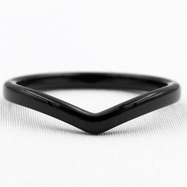 V-Shaped Ring, thin stackable rings, SIZES 5, 6, 7, 8, 9, and 10, stainless steel rings, friendship rings, trendy V-shape rings