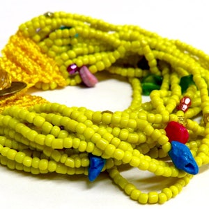 Beaded Multi Strand Bracelet, Wide Beaded Bracelet, Boho Chic Bracelet, Trendy, Pick Your Color