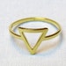 Simple Open Triangle Ring, Gold and Silver Rings, Delicate, SIZES 6, 7 ...